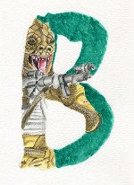 star wars, alphabet, bossk