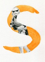 star wars, alphabet, watercolor, art, stormtrooper