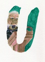 star wars, alphabet, watercolor, art, ugnaught